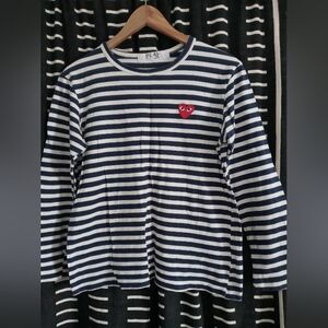 Comme des Garçons PLAY Striped Shirt with Heart Patch